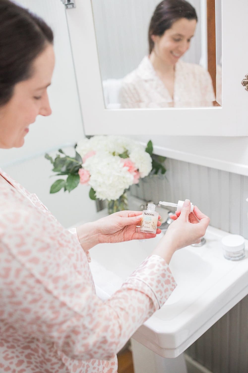 Aveeno Calm and Restore serum review for women with sensitive skin by blogger Stephanie Ziajka on Diary of a Debutante