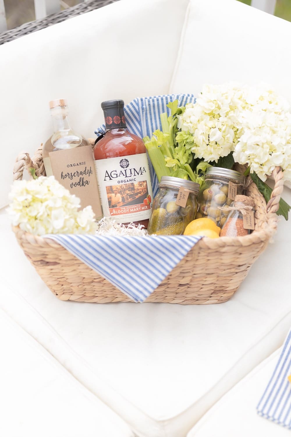 Bloody mary gift basket created by blogger Stephanie Ziajka on Diary of a Debutante