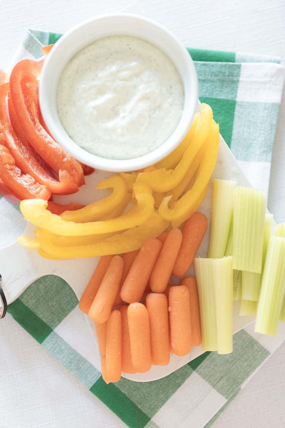 Easy Kentucky Derby benedictine dip and veggies made by southern blogger Stephanie Ziajka on Diary of a Debutante