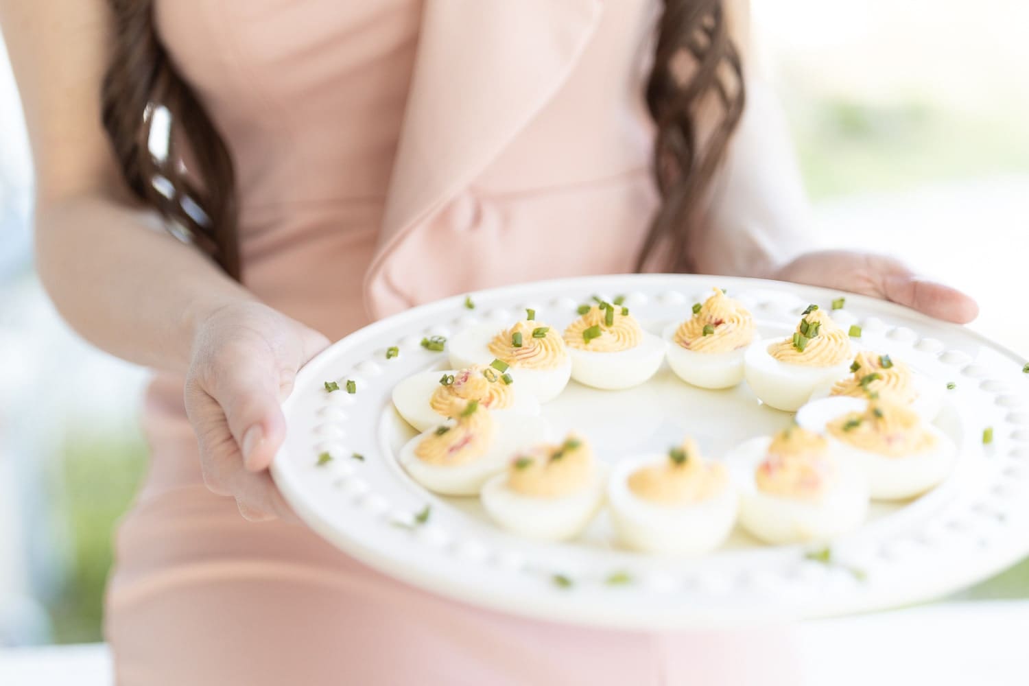 Pimento cheese stuffed deviled eggs easy appetizer recipe by blogger Stephanie Ziajka on Diary of a Debutante