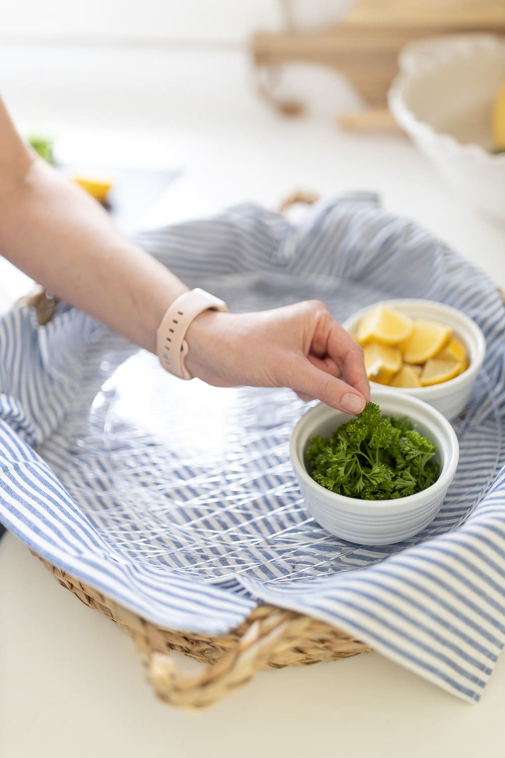 Blogger Stephanie Ziajka shows how to serve a sheet pan clambake on Diary of a Debutante