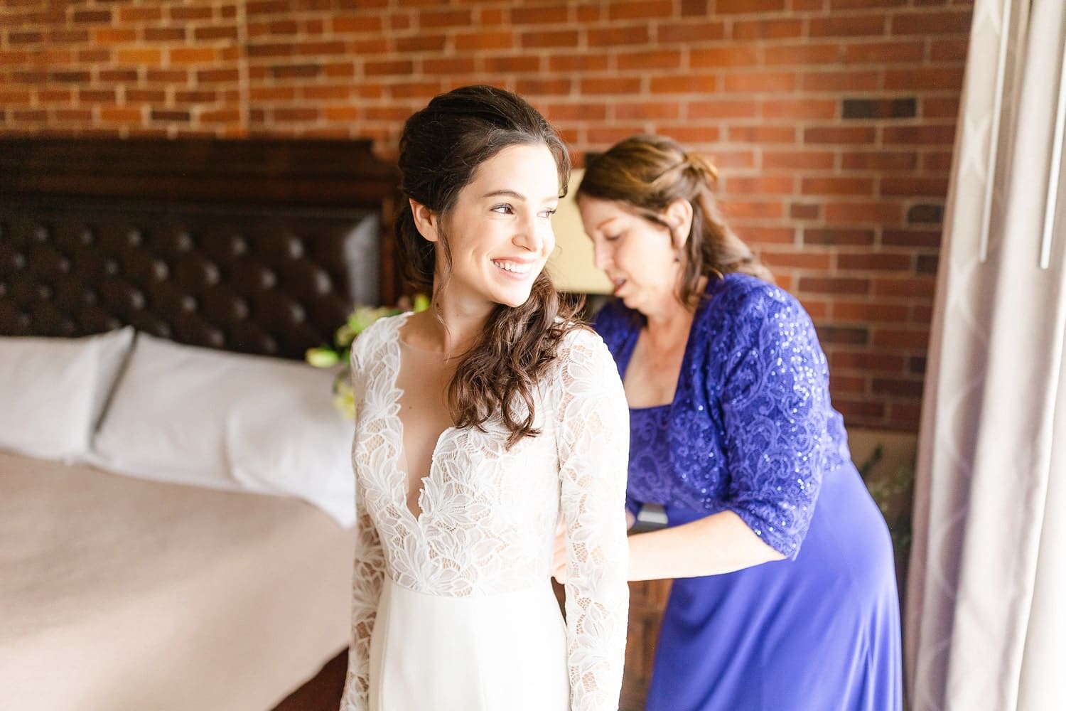 Long sleeve Jenny Yoo wedding gown worn by blogger Stephanie Ziajka on Diary of a Debutante