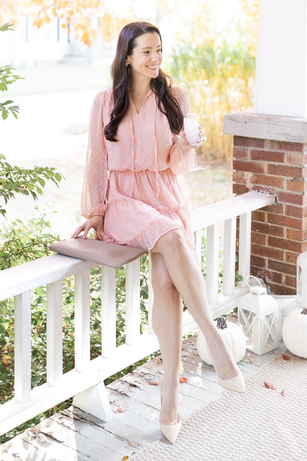 Affordable fashion blogger Stephanie Ziajka shares what to wear to a fall wedding on Diary of a Debutante
