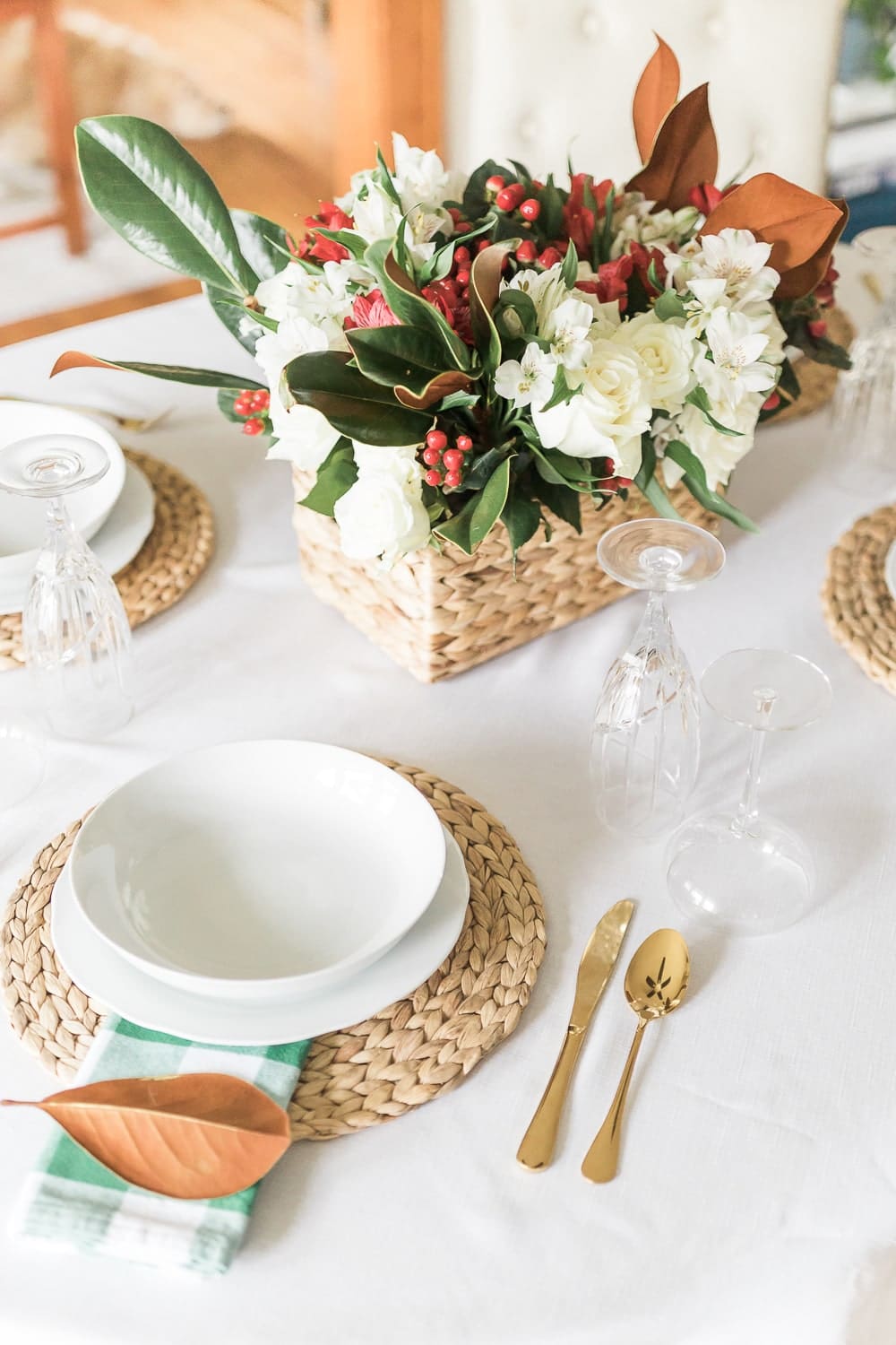 Thanksgiving flower arrangement designed by blogger Stephanie Ziajka on Diary of a Debutante