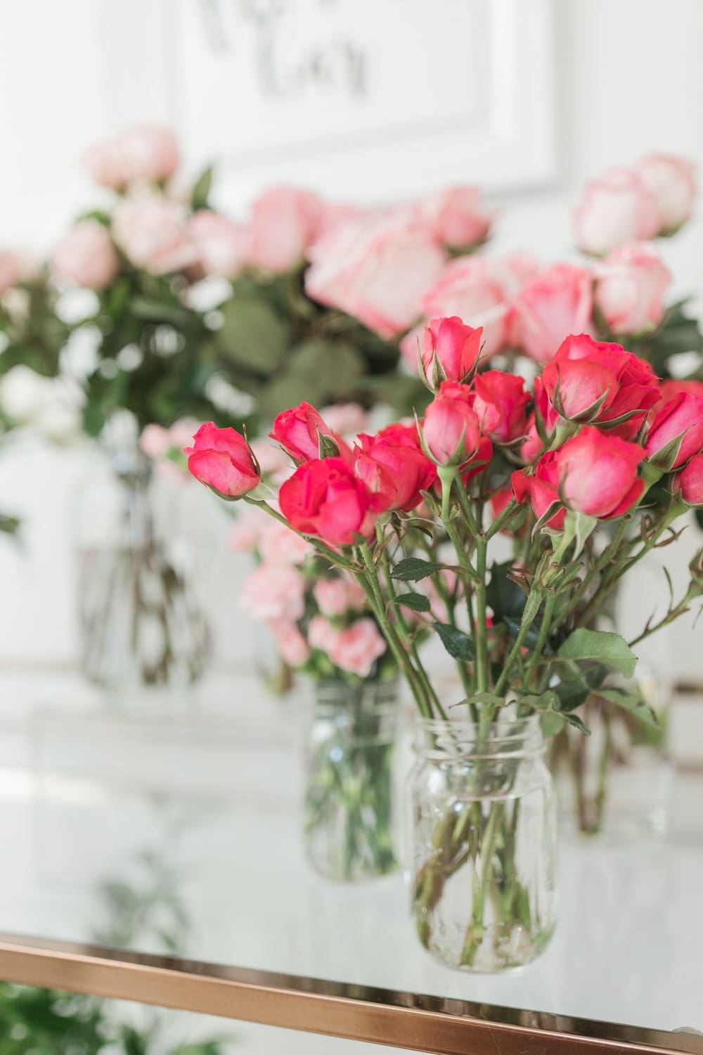 Hot pink spray roses on Diary of a Debutante