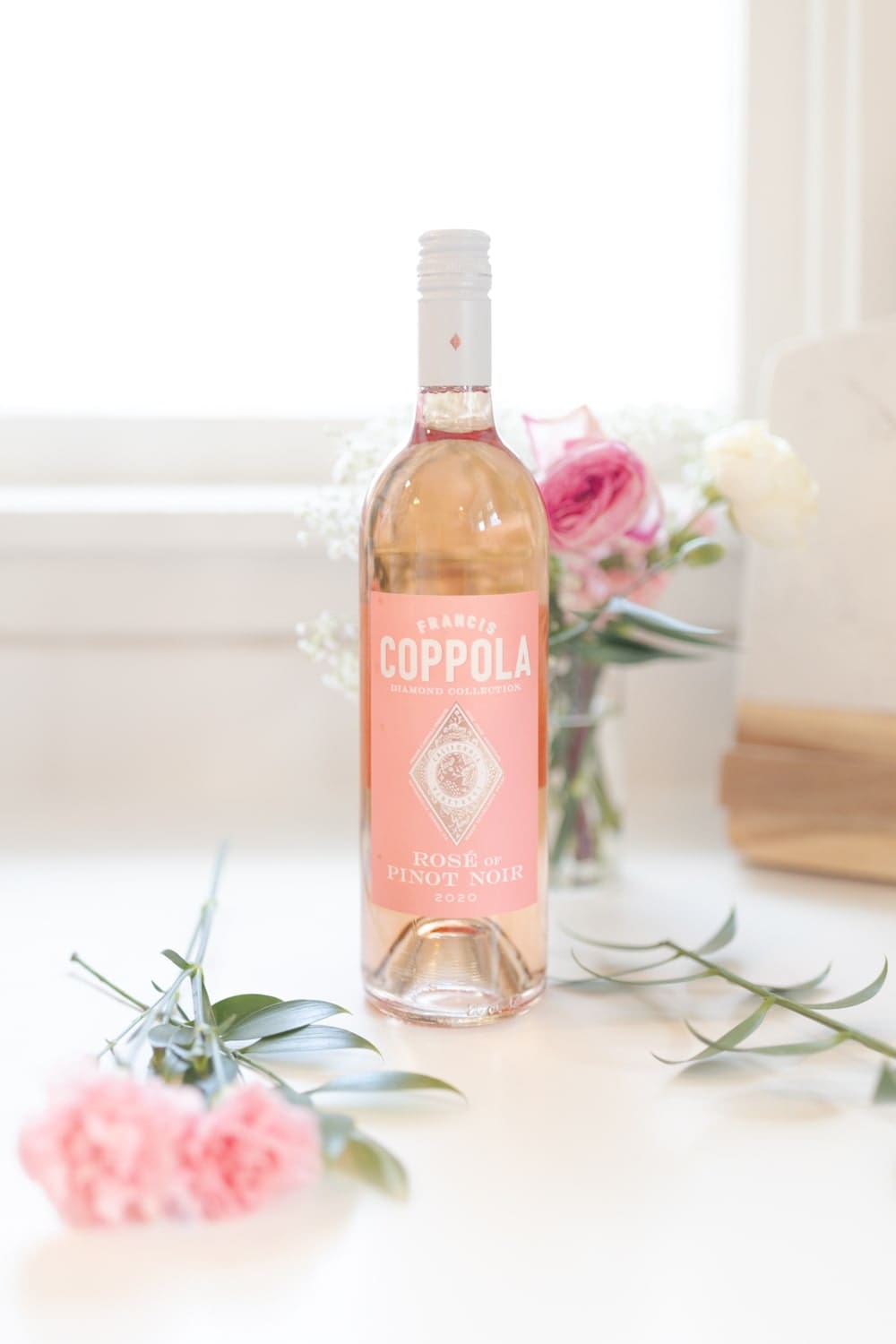 Francis Coppola rose of pinot noir bottle on Diary of a Debutante