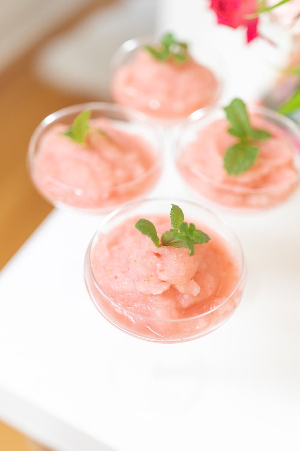 Pink colored cocktails created by blogger Stephanie Ziajka on Diary of a Debutante