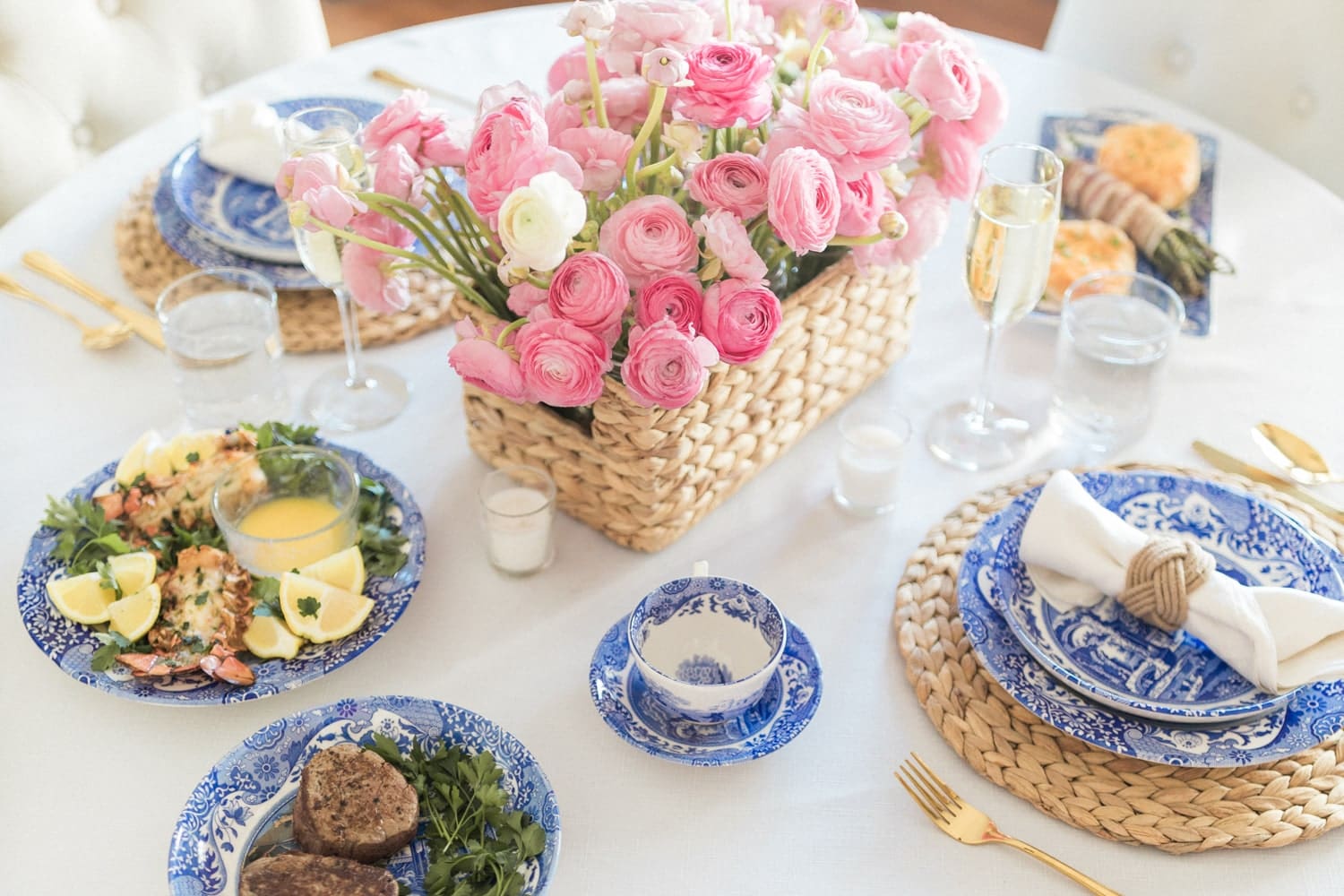 Blogger Stephanie Ziajka shares romantic table decorations for two on Diary of a Debutante
