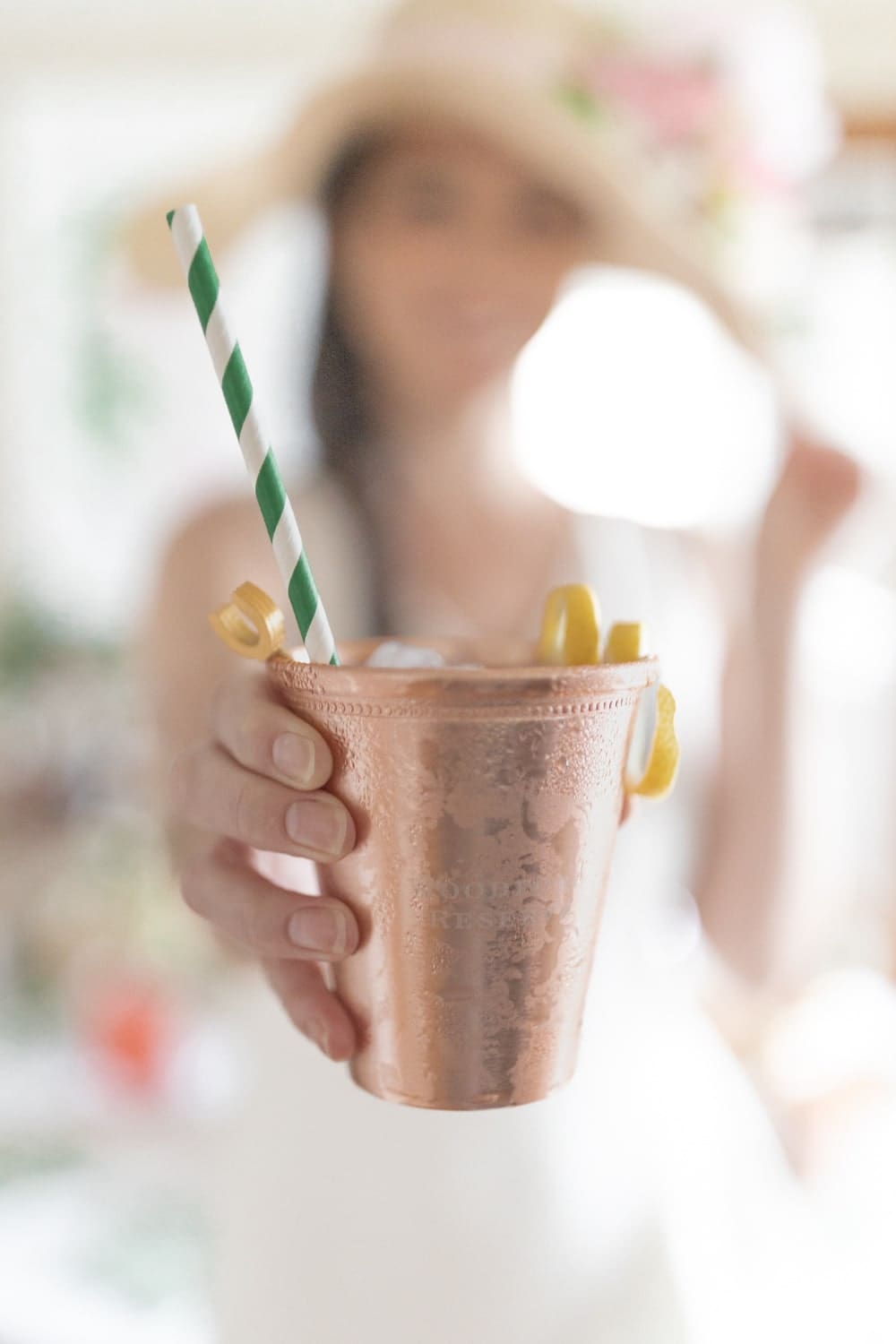Woodford Spire prepared in a copper julep cup by southern blogger Stephanie Ziajka on Diary of a Debutante