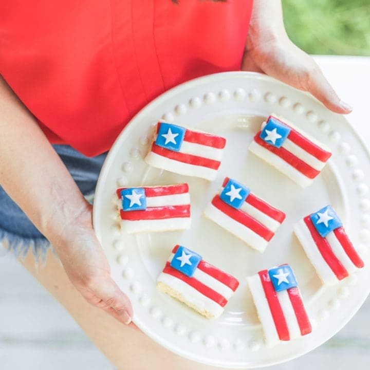 American Flag Rice Krispie Treats