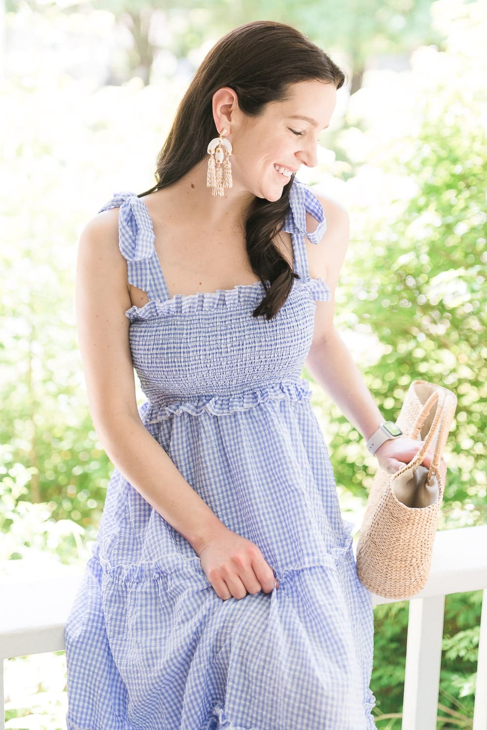 Blogger Stephanie Ziajka wears Kendra Scott Masie tassel earrings on Diary of a Debutante