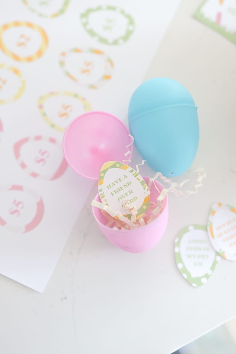 Cute Easter egg filler cards designed by Stephanie Ziajka from Debutante Studio