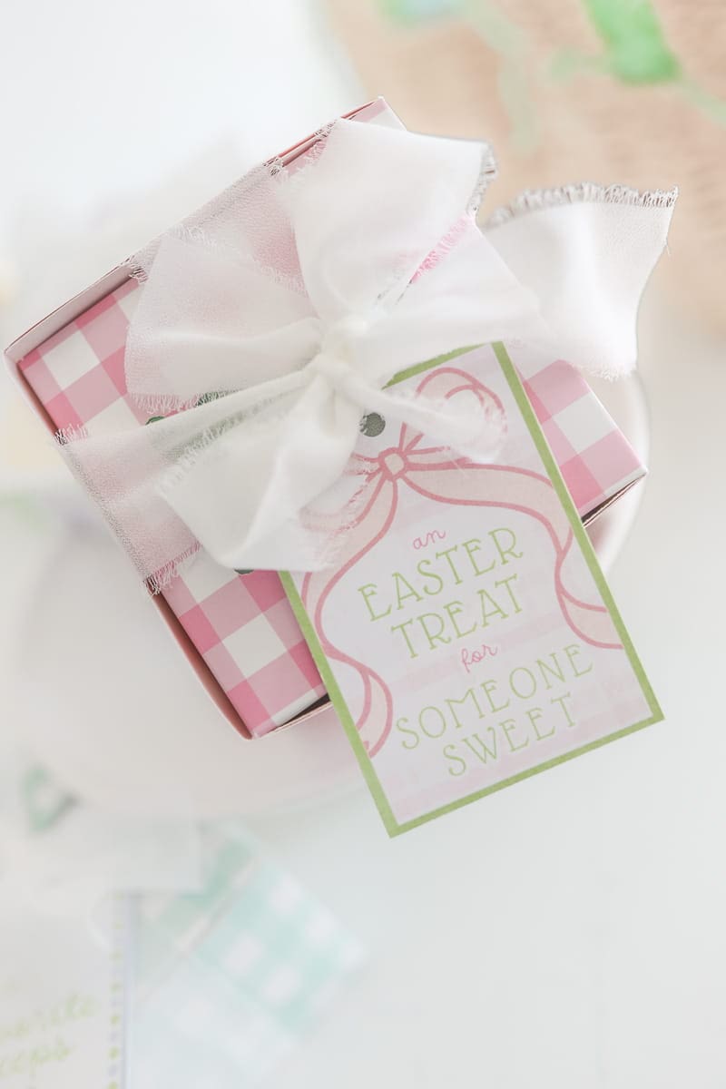 printable Easter treat tags on small gift boxes for kids printable Easter treat tags on small gift boxes for kids